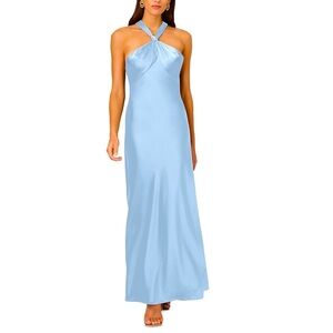 Liv foster knotted satin gown